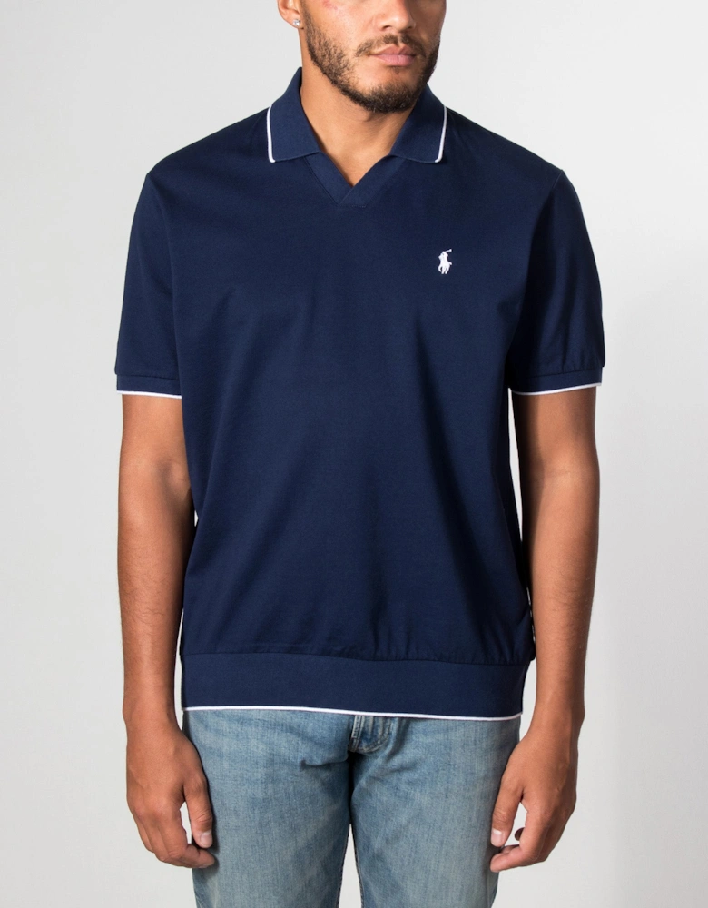 Regular Fit Jacquard Mesh Polo Shirt