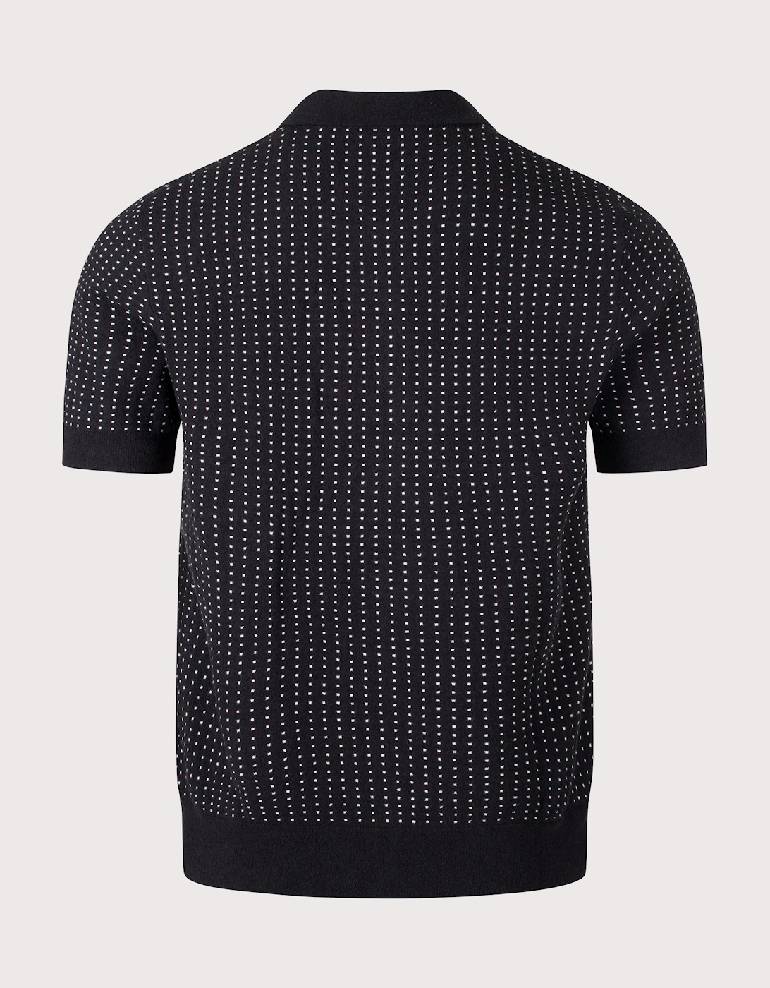Regular Fit Bouclé Dot Knitted Polo Shirt