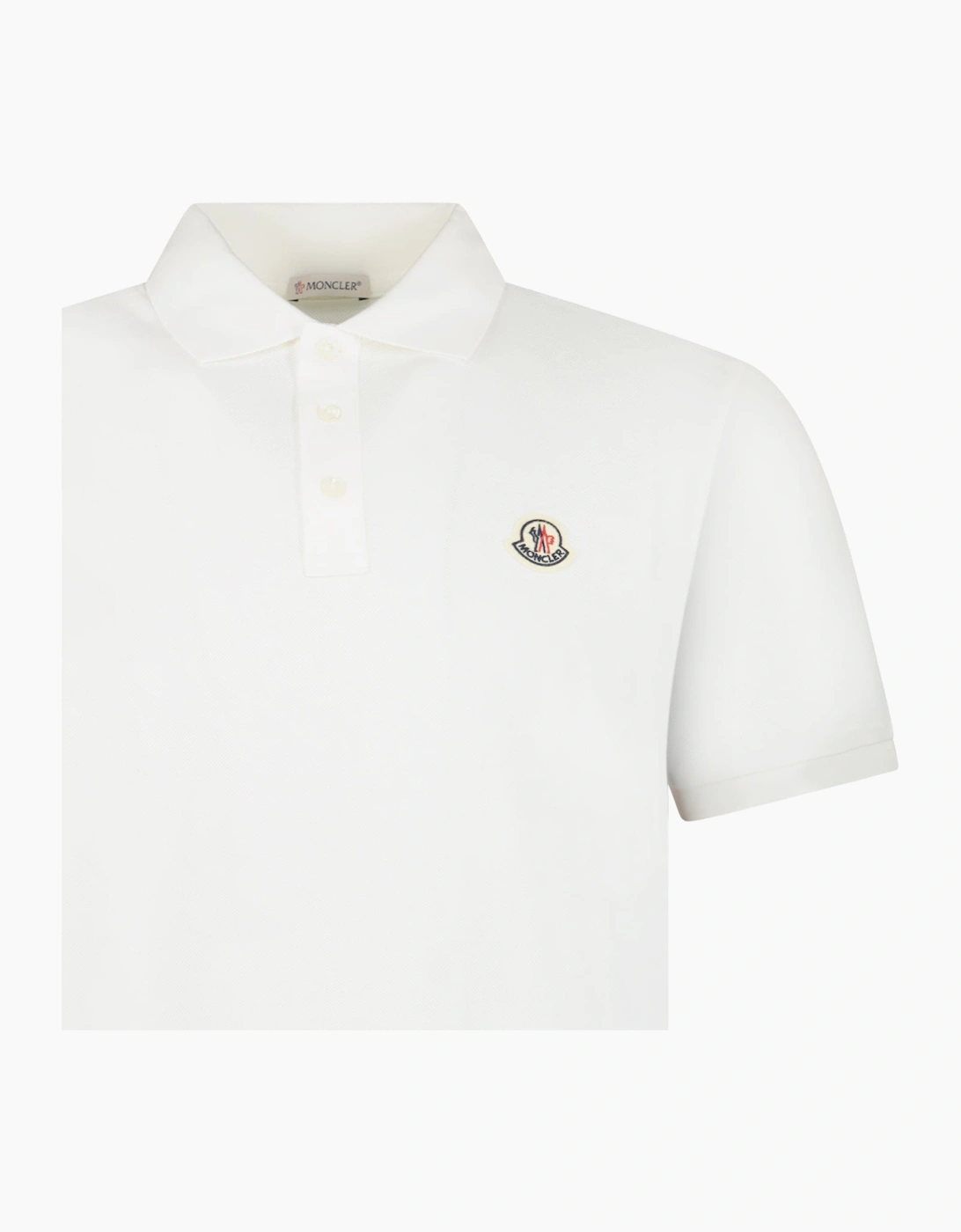 Moncler Logo Patch Polo White