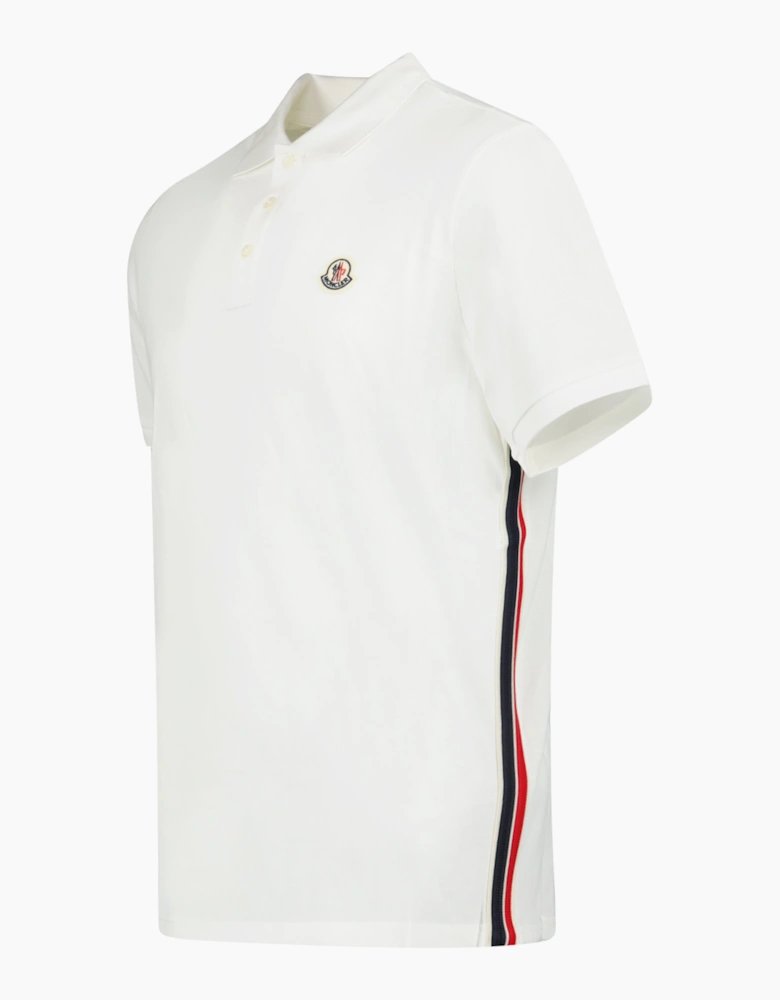 Moncler Logo Patch Polo White