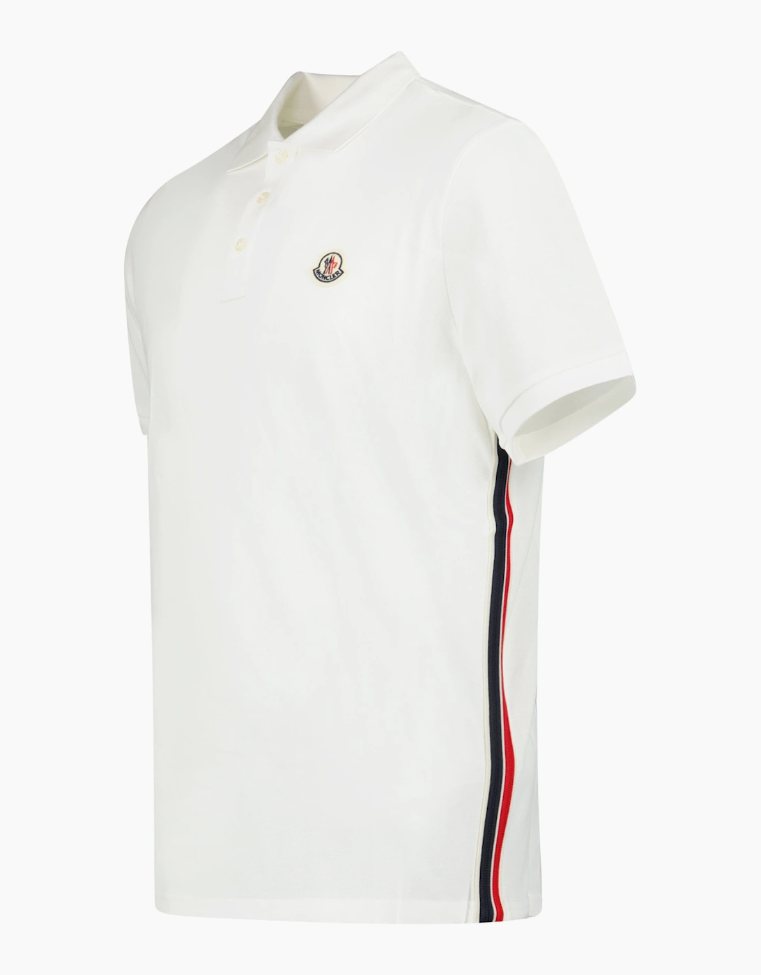 Moncler Logo Patch Polo White