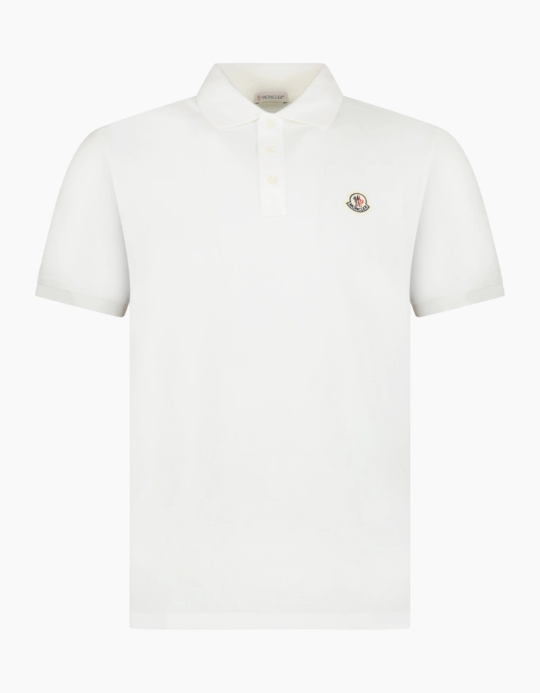 Moncler Logo Patch Polo White