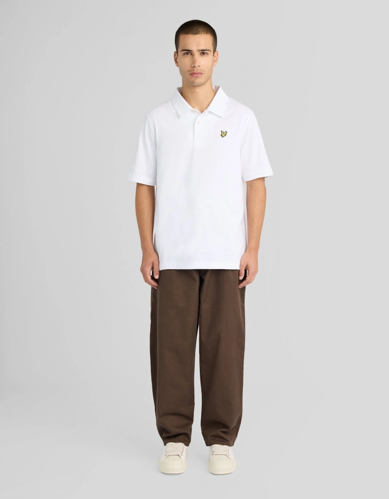 Relaxed Cotton Jersey Polo Shirt