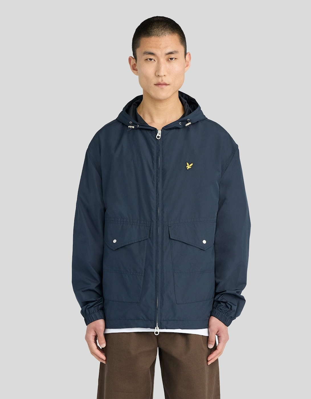 Lyle And Scott Men's Navy Lightweight Hooded Utility Jacket - Size: 38/Regular