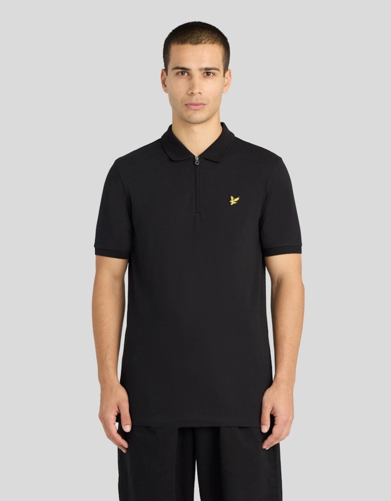 1/4 Zip Short Sleeve Polo Shirt