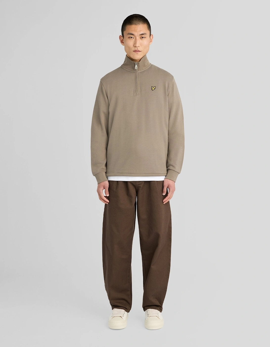Cotton Loopback 1/4 Zip Sweatshirt