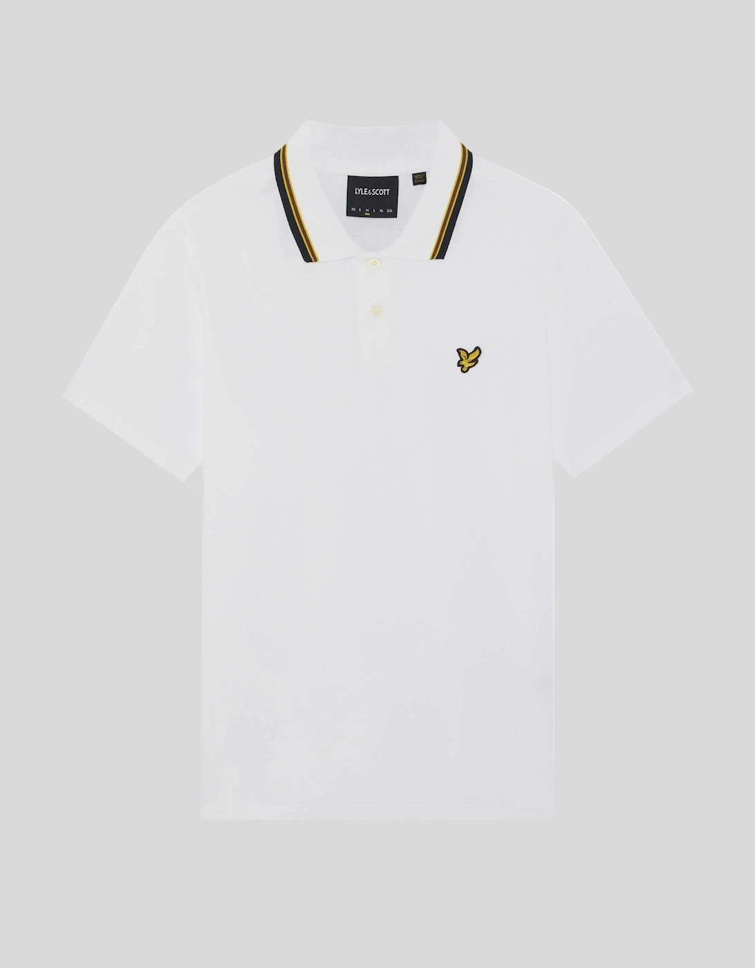 Lyle And Scott Men's White Tipped Track Polo Shirt - Size: S