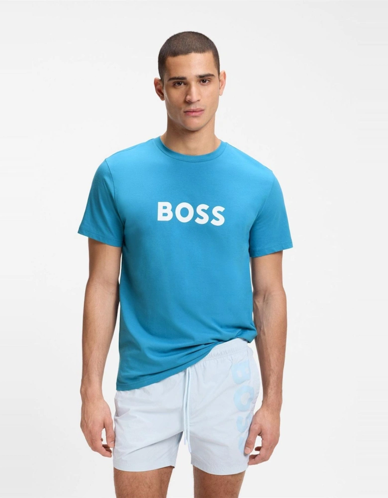 Wordmark Printed Logo Crew Neck Short Sleeve T-Shirt