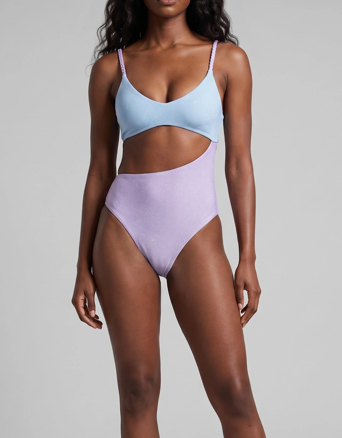 Luna Veil Sky Blue & Lilac Swimsuit