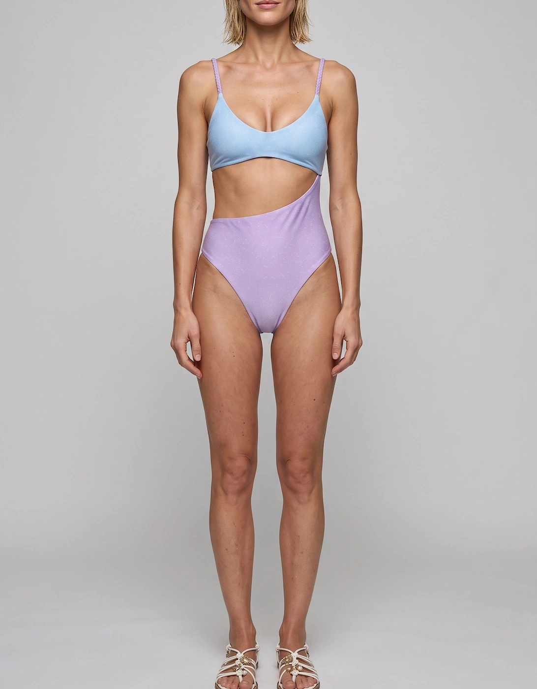Luna Veil Sky Blue & Lilac Swimsuit