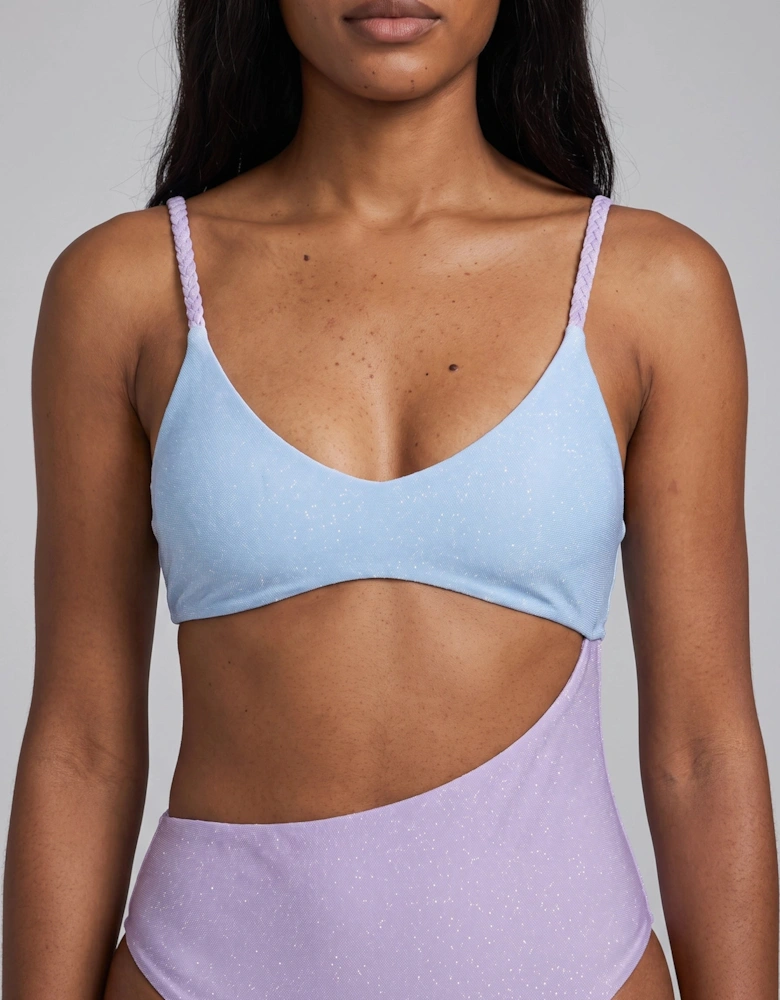 Luna Veil Sky Blue & Lilac Swimsuit
