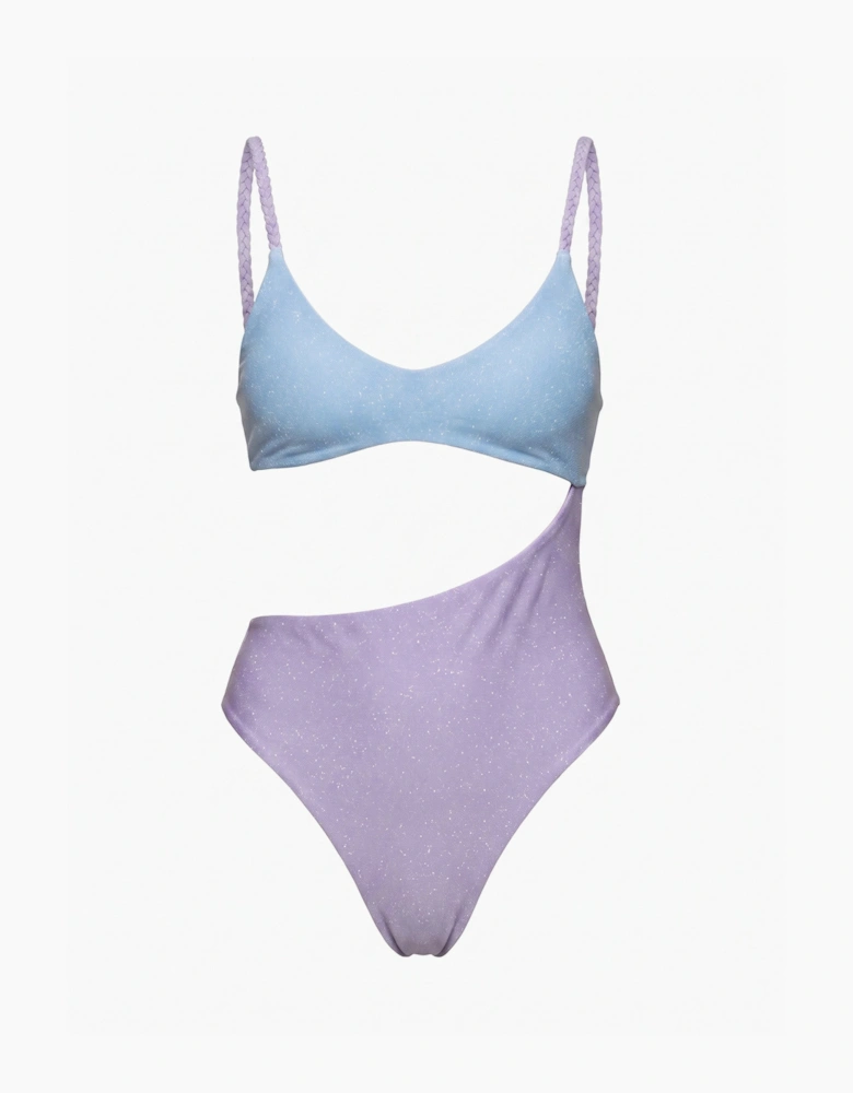 Luna Veil Sky Blue & Lilac Swimsuit
