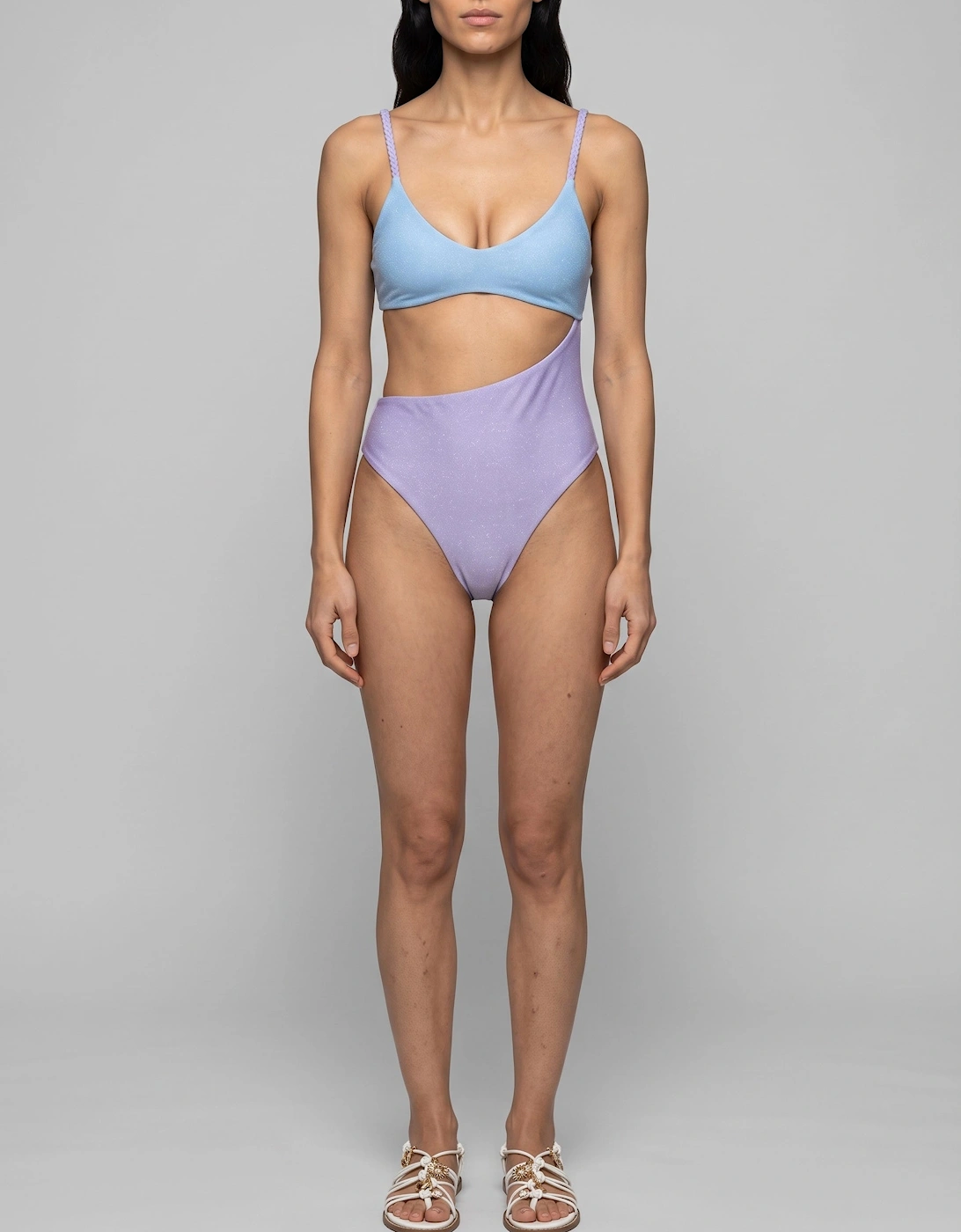 Luna Veil Sky Blue & Lilac Swimsuit