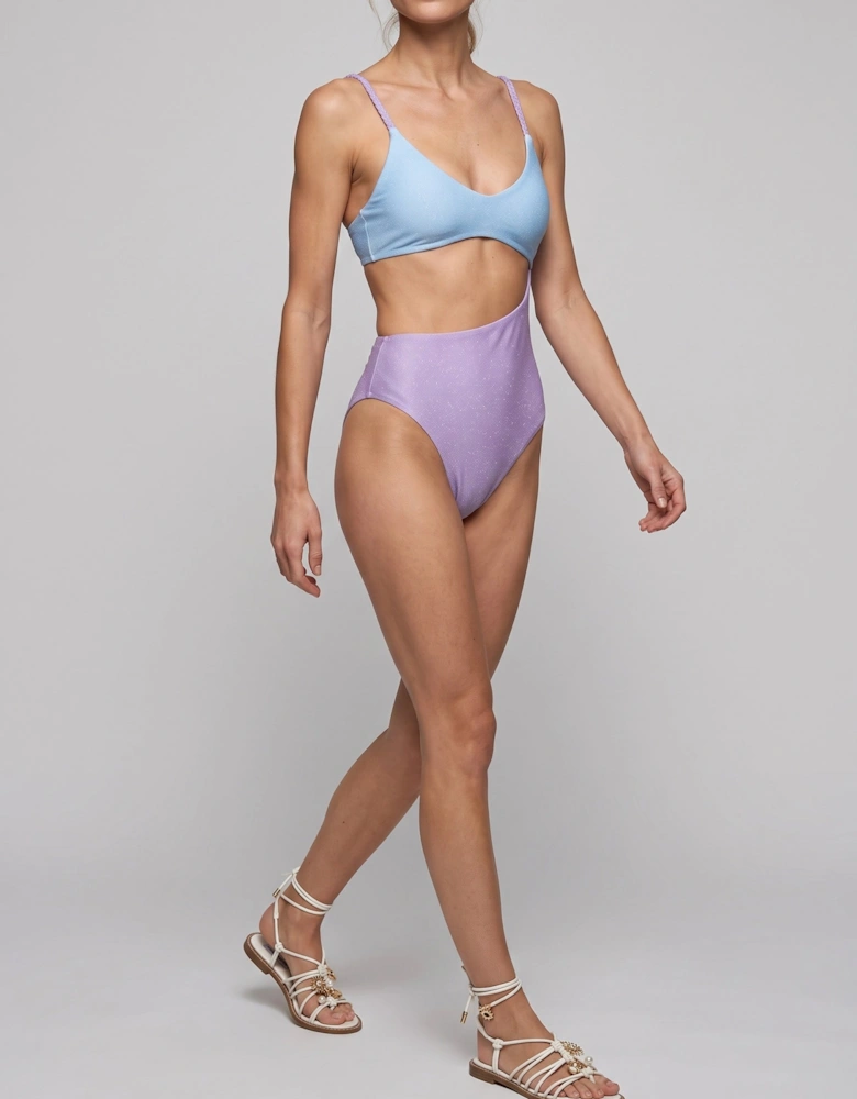 Luna Veil Sky Blue & Lilac Swimsuit