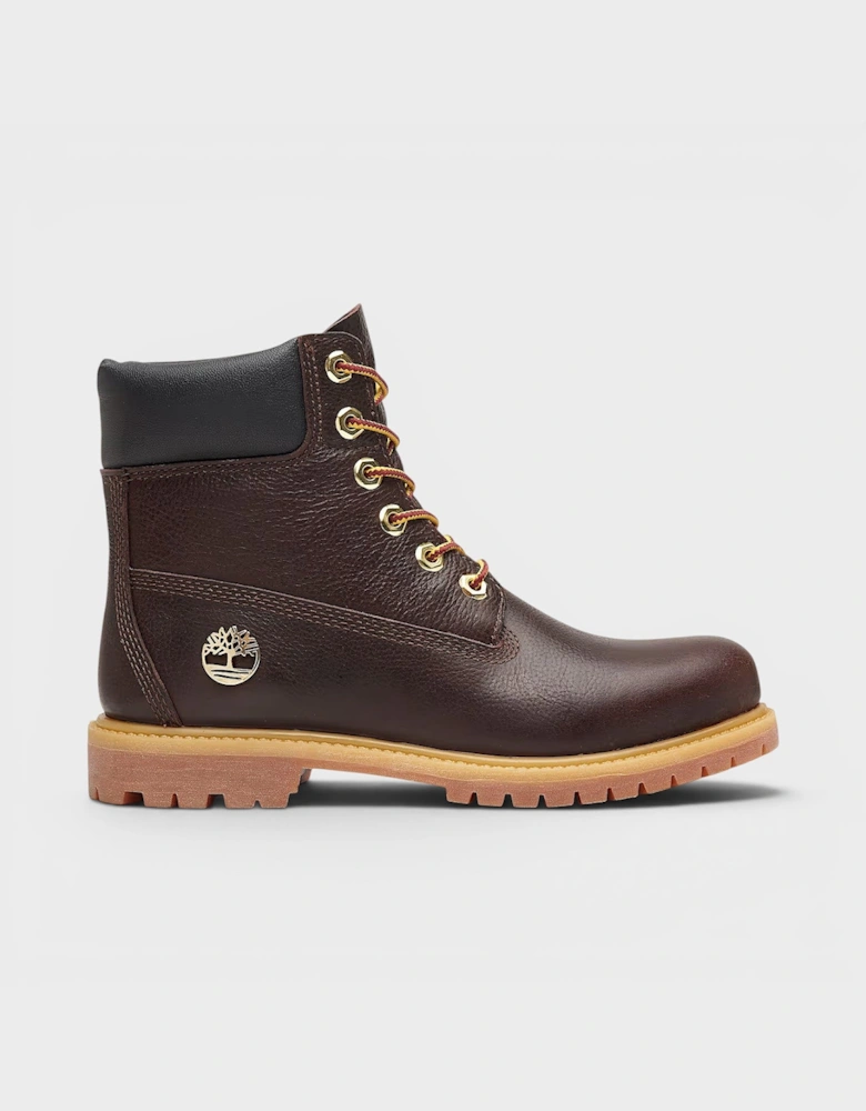 Premium 6 Inch Lace Waterproof Boots Dark Brown