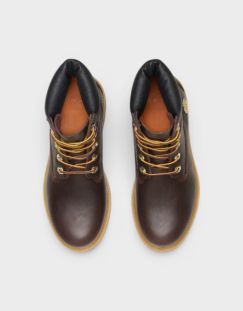Premium 6 Inch Lace Waterproof Boots Dark Brown