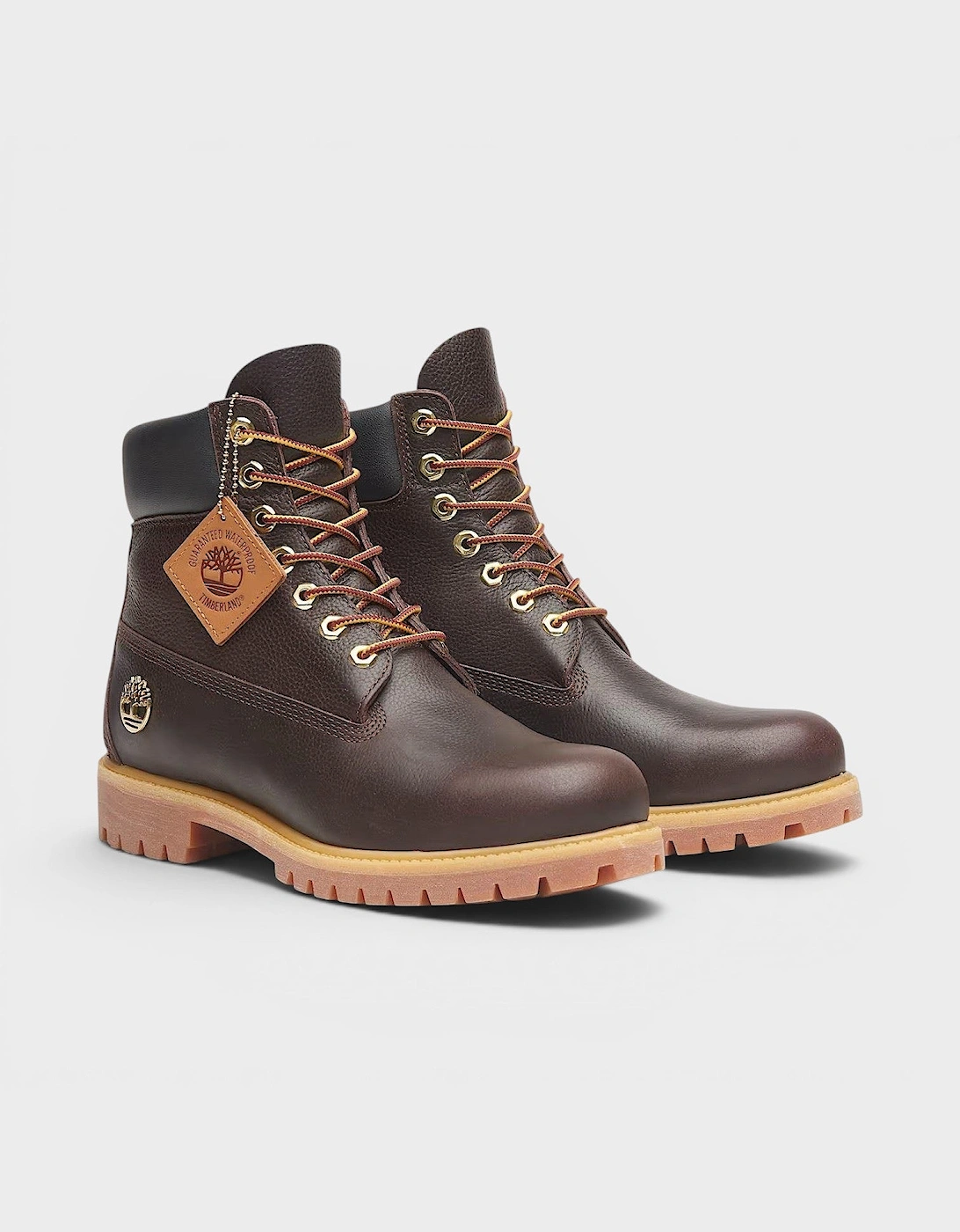 Premium 6 Inch Lace Waterproof Boots Dark Brown