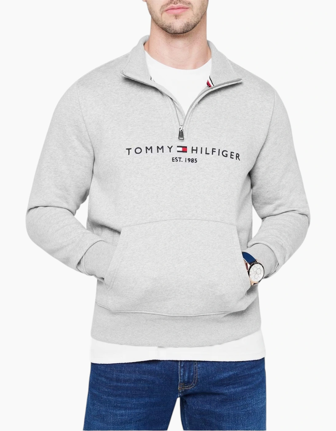 Tommy Hilfiger Mens Sweatshirts Half-Zip Sweats, 6 of 5
