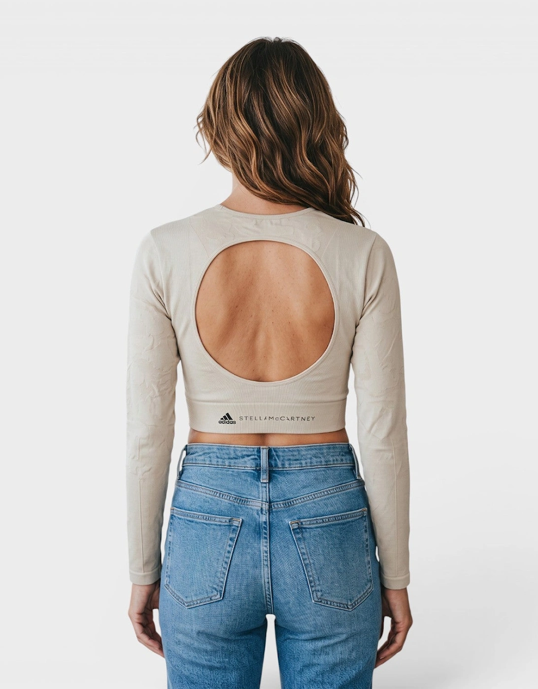 Adidas Truestrength Seamless Long Sleeve Yoga Top Beige