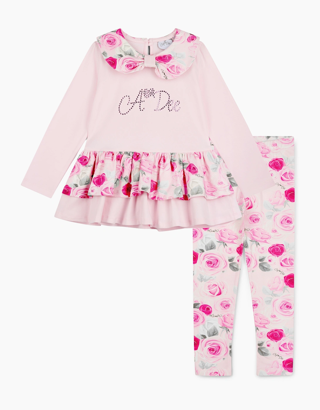 A DEE ADELINE ROSE PRINT PEPLUM LEGGING SET W261501