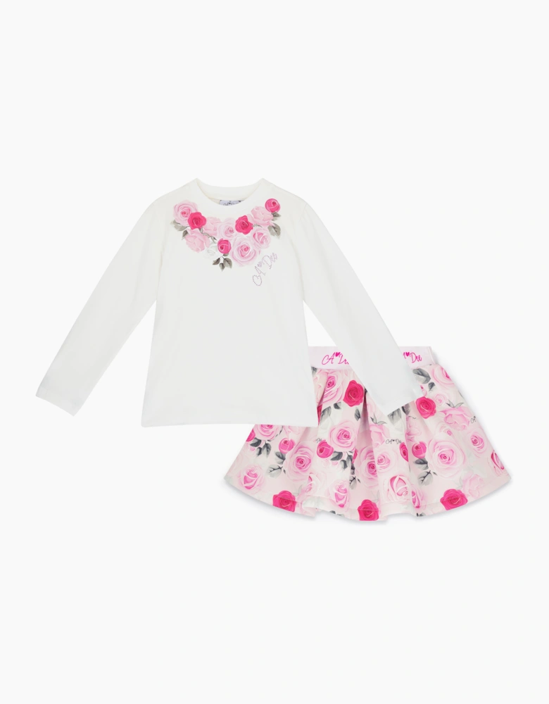 A DEE ARIELLA ROSE PRINT SKIRT SET W261505
