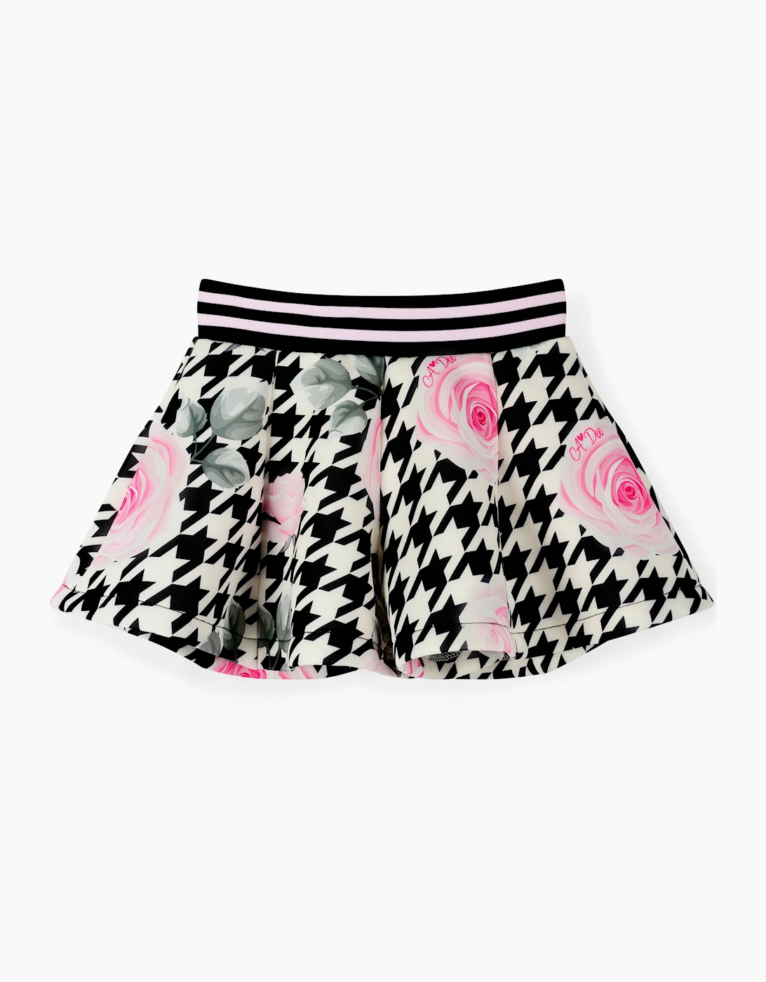 A DEE AMY HOUNDSTOOTH PRINT SHORT SET W261509