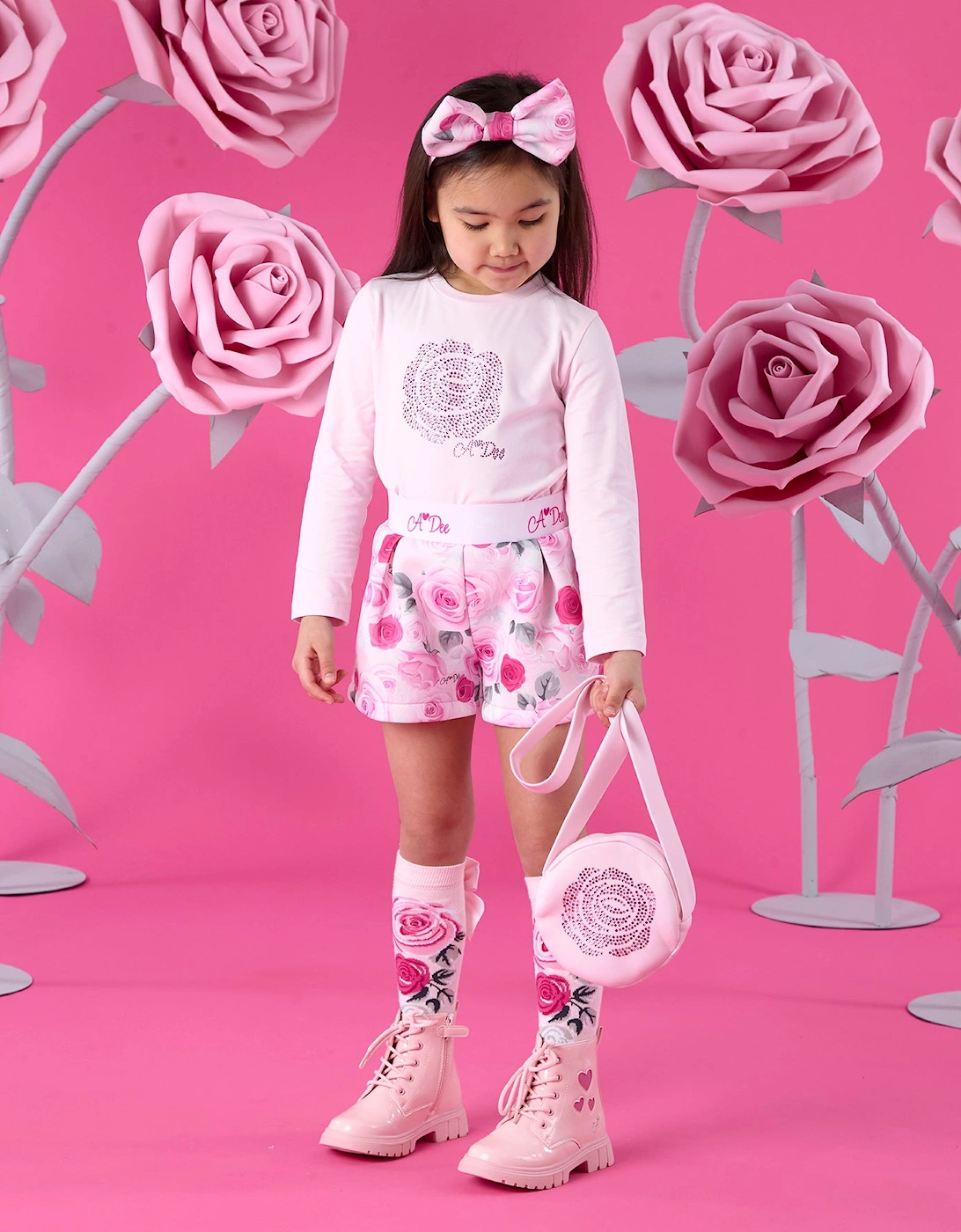 A DEE AMAYA ROSE PRINT SHORT SET W261506, 10 of 9