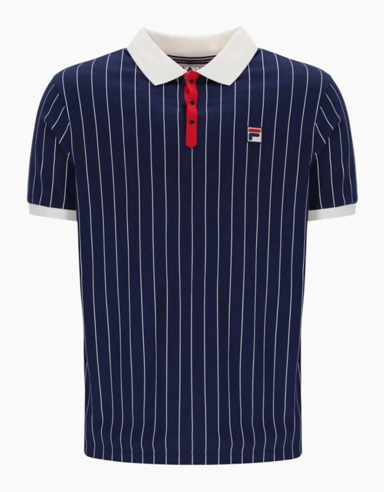 Fila Mens Polo Shirt Classic Striped Polo Short Sleeve Cotton Summer Polo