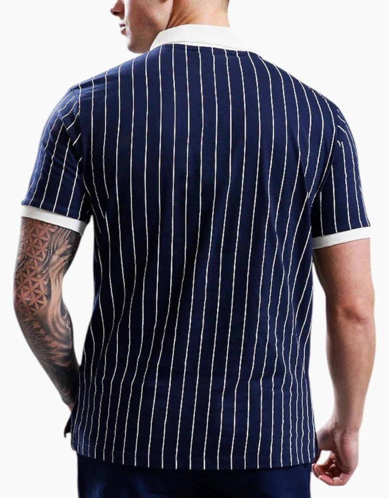 Fila Mens Polo Shirt Classic Striped Polo Short Sleeve Cotton Summer Polo