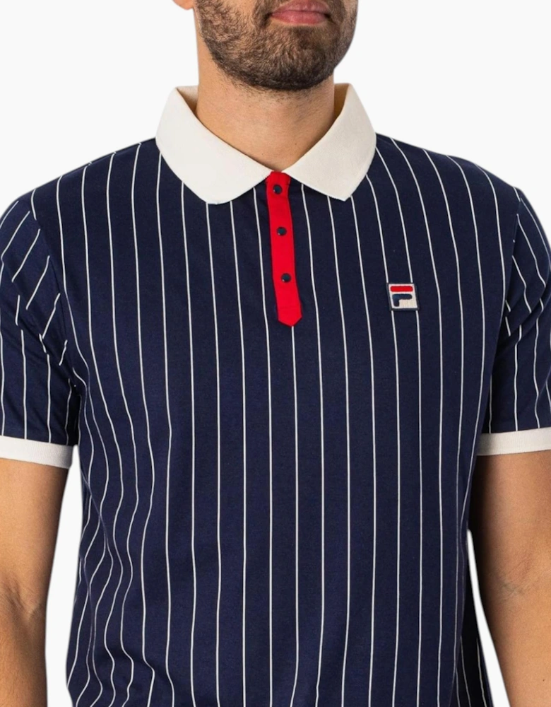 Fila Mens Polo Shirt Classic Striped Polo Short Sleeve Cotton Summer Polo