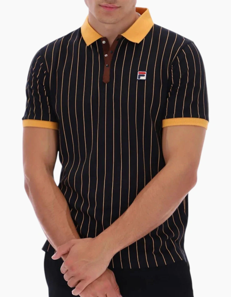 Fila Mens Polo Shirt Classic Striped Polo Short Sleeve Cotton Summer Polo