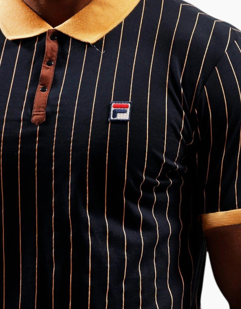 Fila Mens Polo Shirt Classic Striped Polo Short Sleeve Cotton Summer Polo