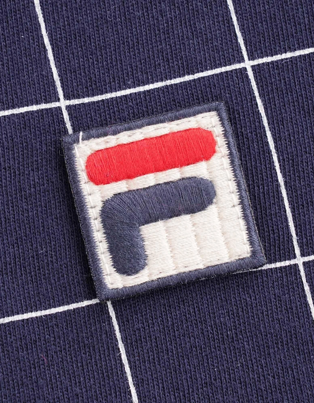 Fila Mens Polo Shirt Vintage Check Short Sleeve Summer Polo Cotton