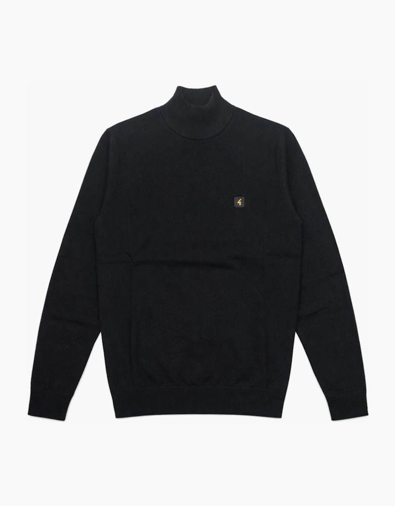 Gabicci Vintage Duke Black Turtle Neck Sweatshirt