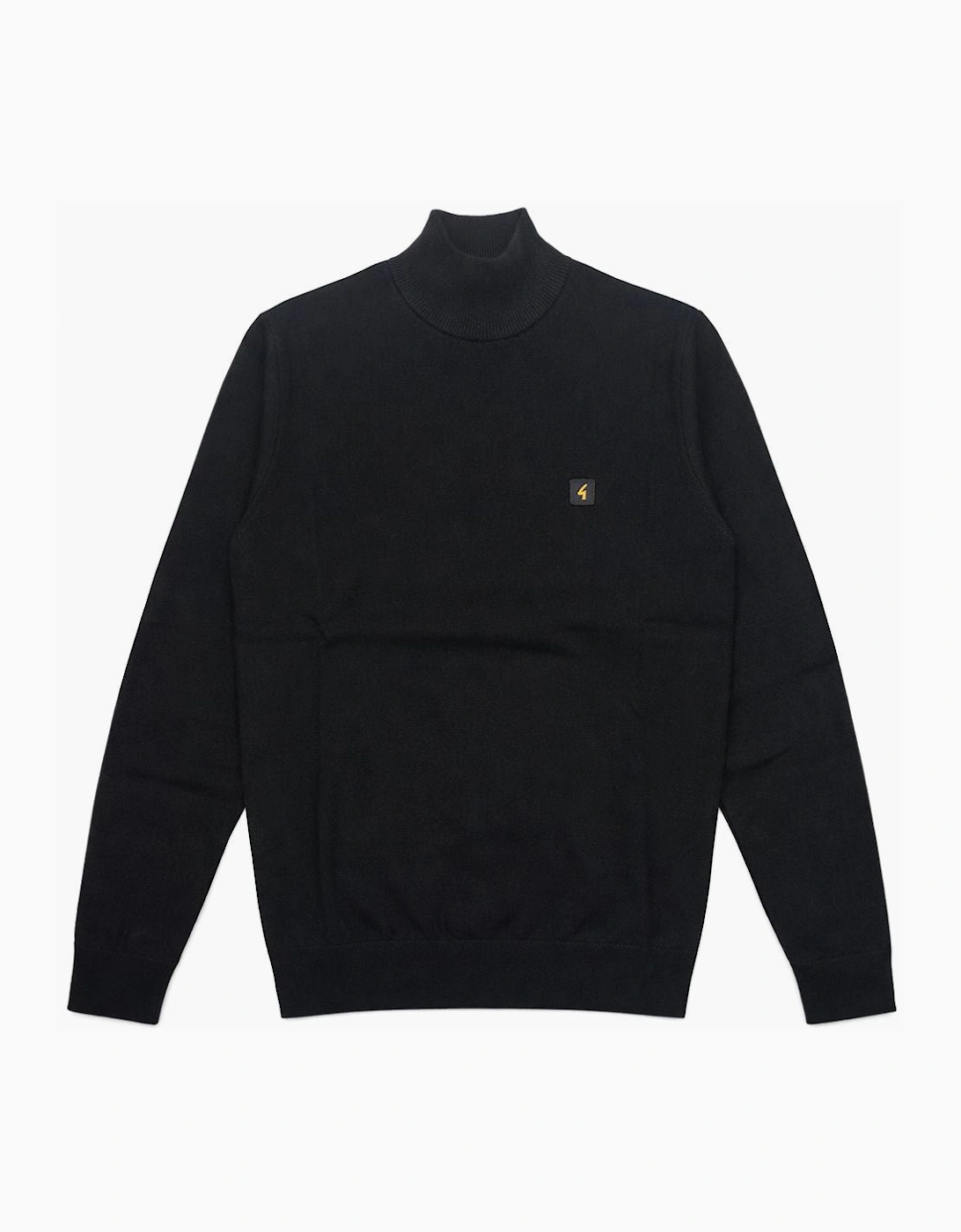 Gabicci Vintage Duke Black Turtle Neck Sweatshirt, 2 of 1