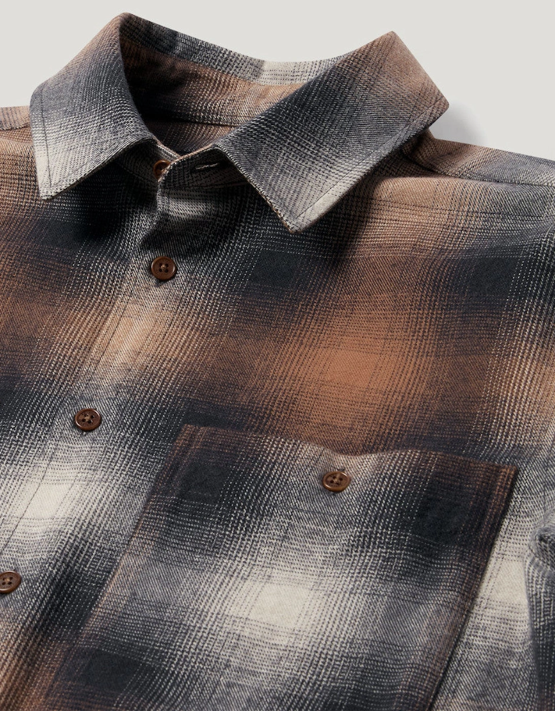 Belstaff Outpost Brushed Cotton Flannel Shirt Maple Brown