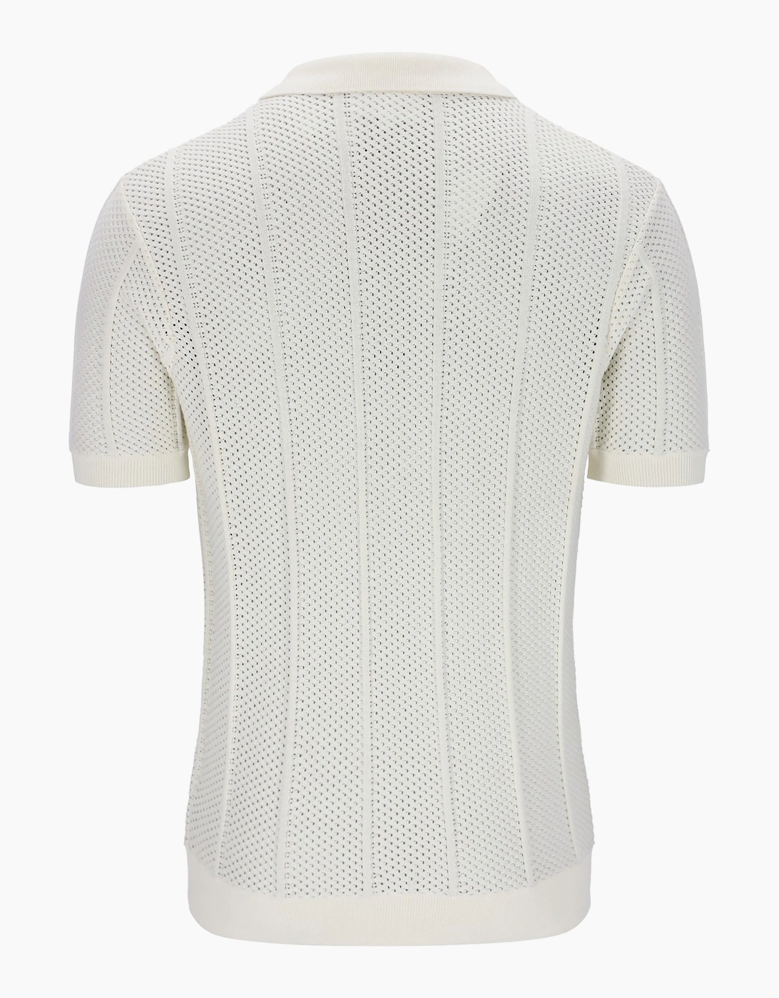 Montell Short Sleeve Men's Knit Polo Shirt | Gardenia Maritime Blue