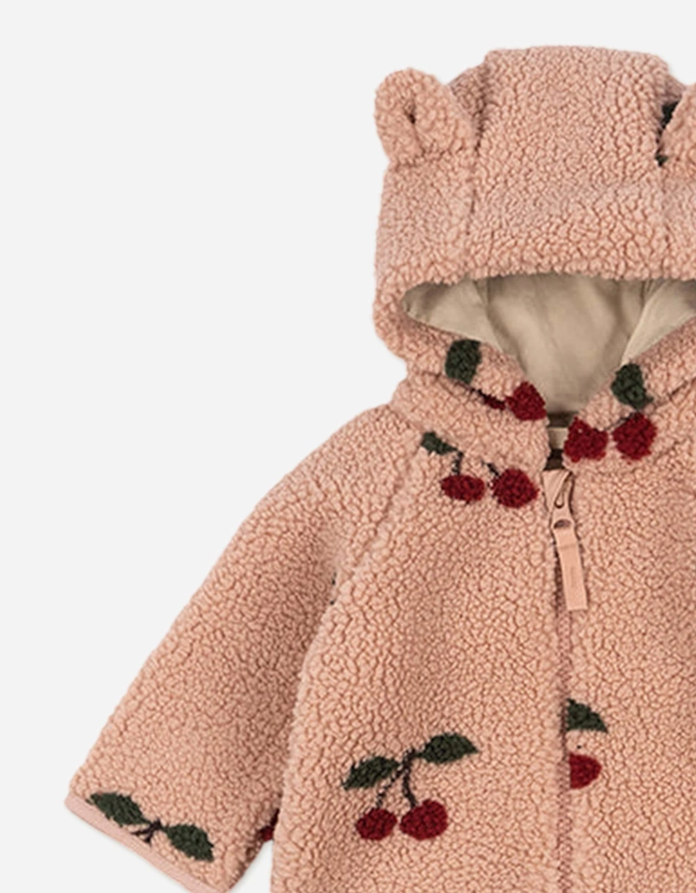 Konges Sløjd Baby Girls Jody Teddy Onesie in Pink