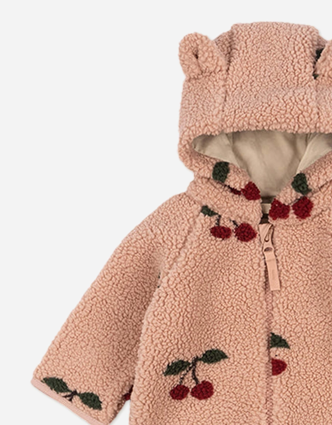 Konges Sløjd Baby Girls Jody Teddy Onesie in Pink
