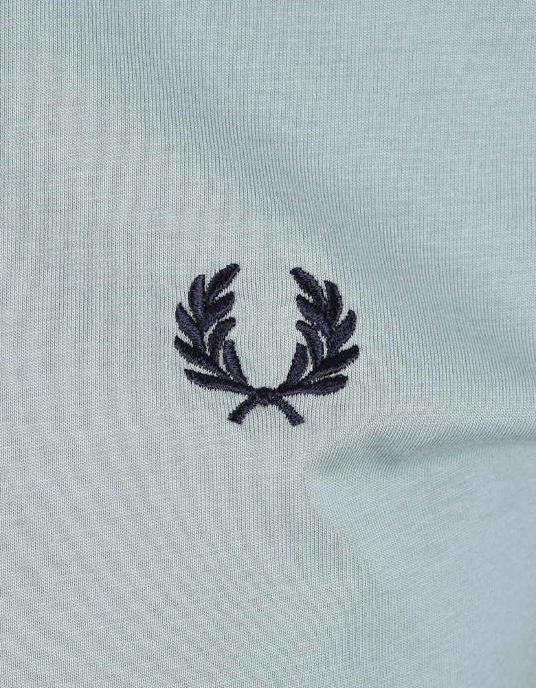 FRED PERRY TWIN TIPPED T-SHIRT SILVER BLUE / DARK AIRFORCE