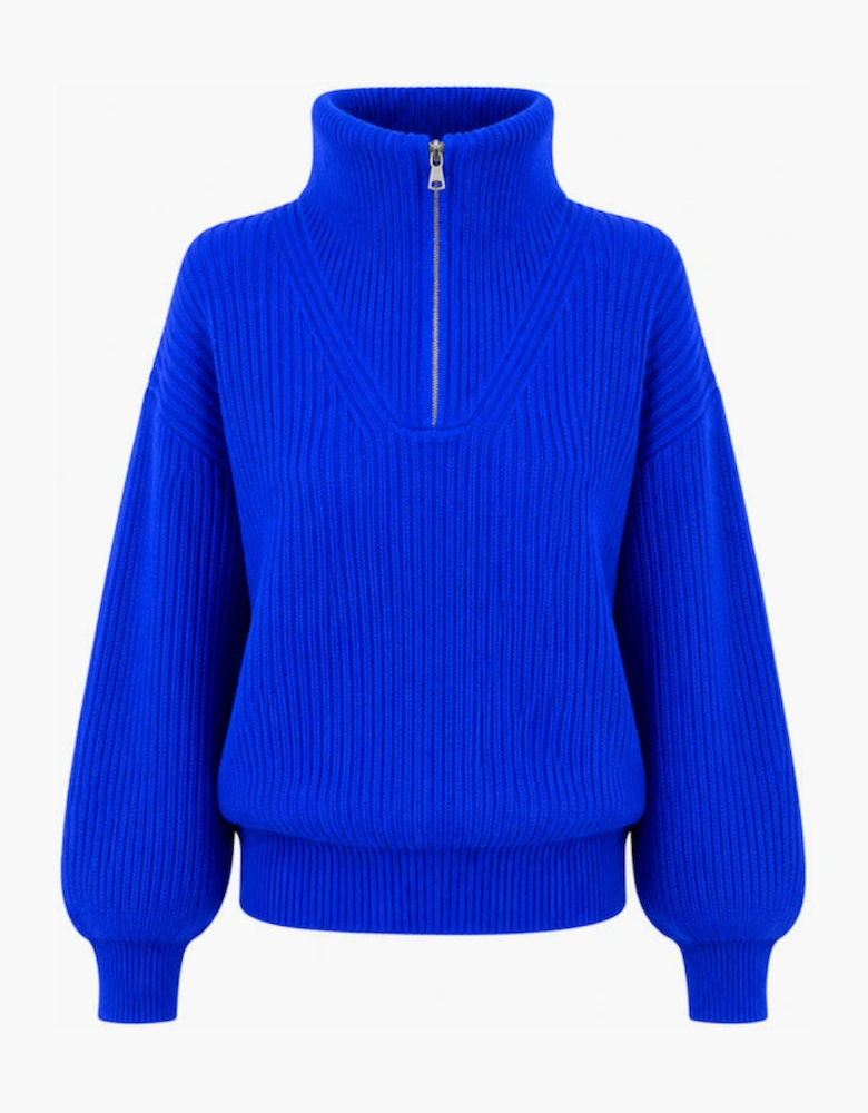 Breckenridge Long-Sleeved Truckerneck Pull-Over - Electric Blue