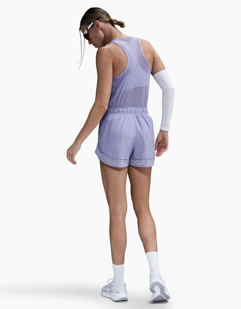 Womens Dri FIT Mid Rise Brief Lined Running Shorts