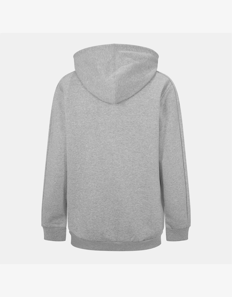Mens Fleece 3 Stripes Full Zip Hoodie