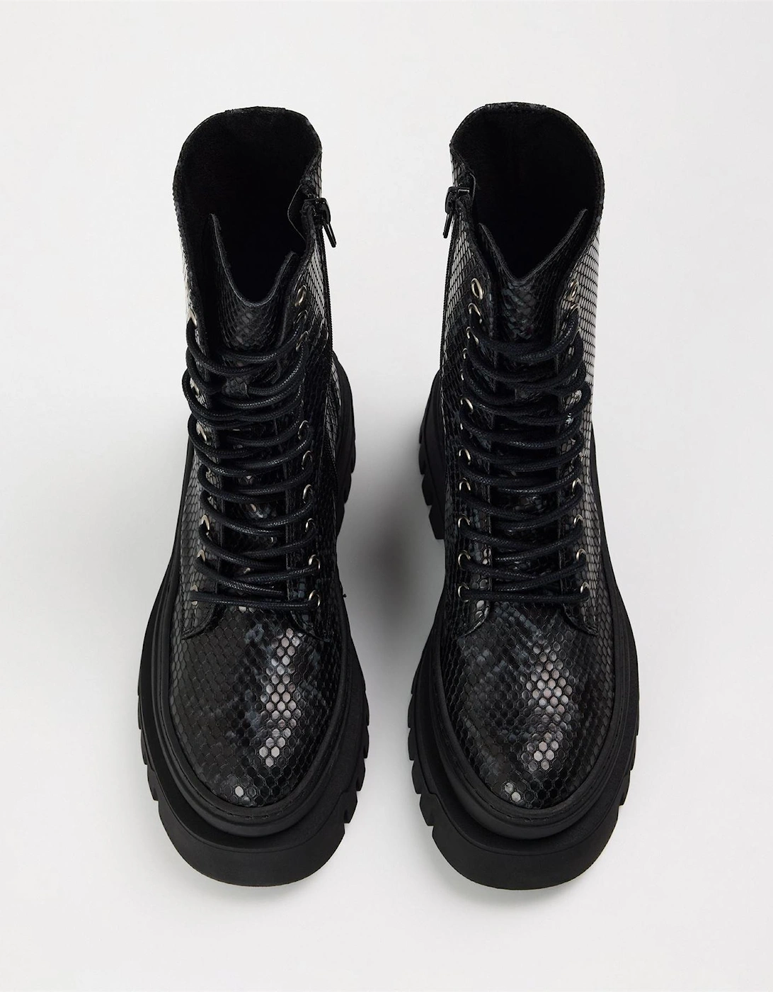 Coast Snake Patterned Platform Boots