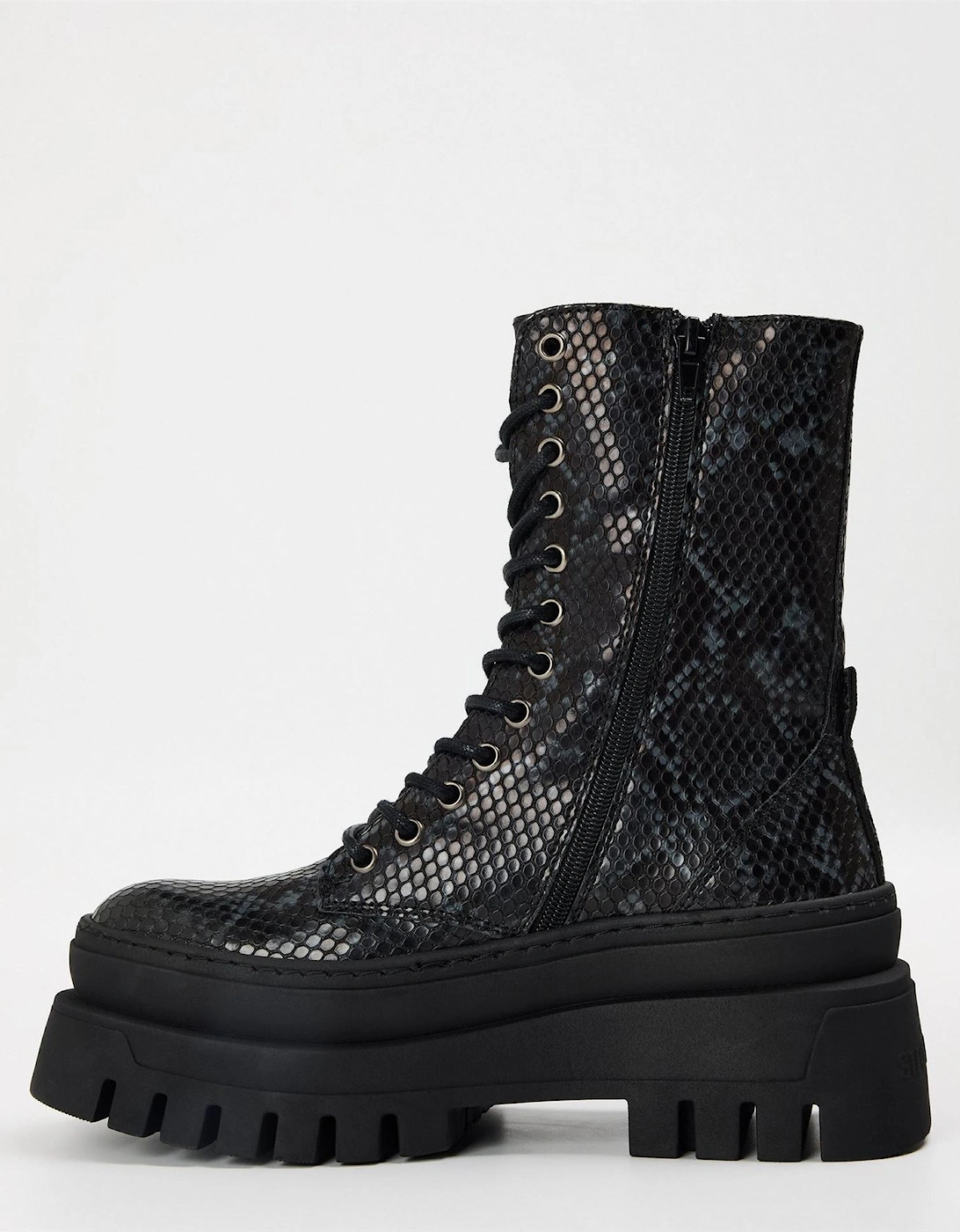Coast Snake Patterned Platform Boots
