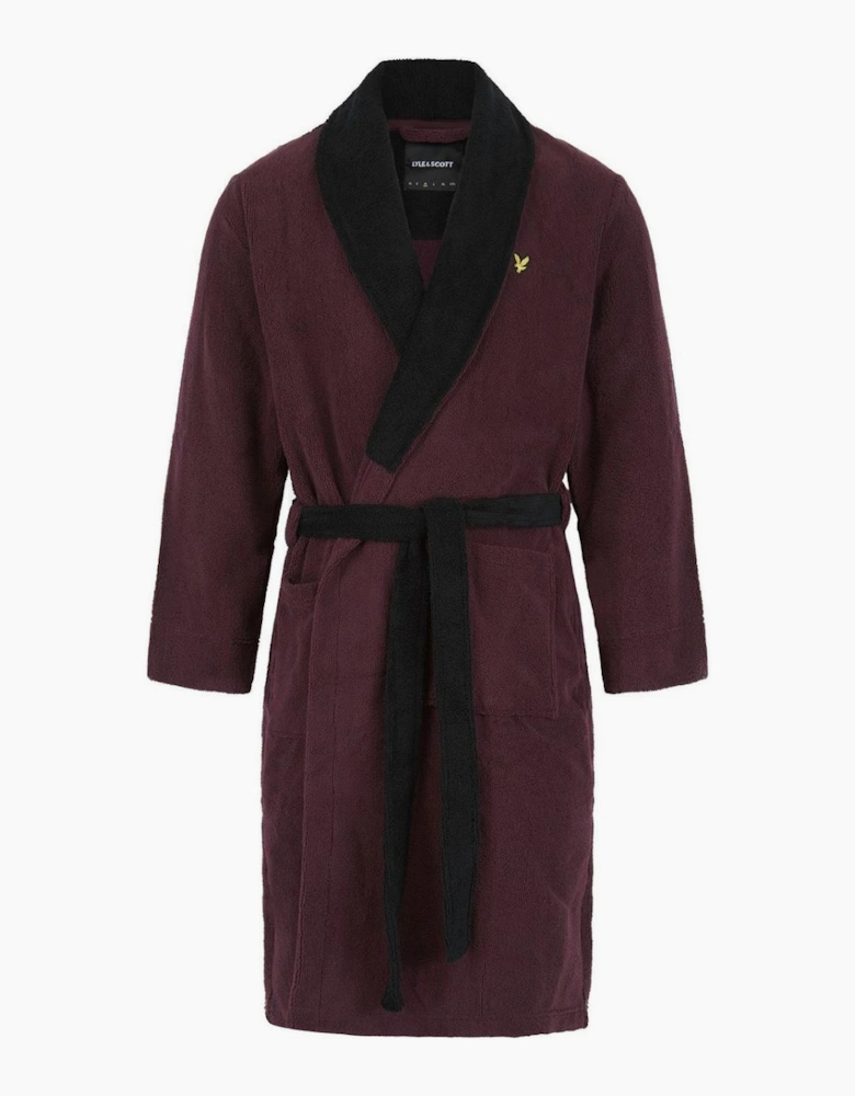 Shawl Neck Long Sleeve Robe