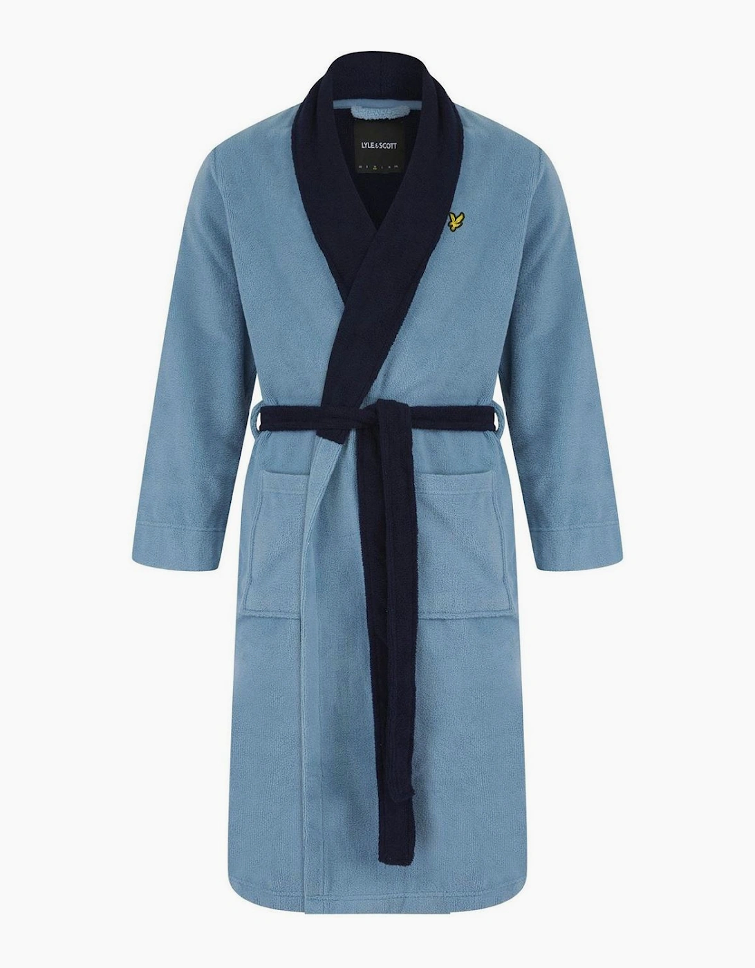 Lyle And Scott Men's Blue Shawl Neck Long Sleeve Robe - Size 36