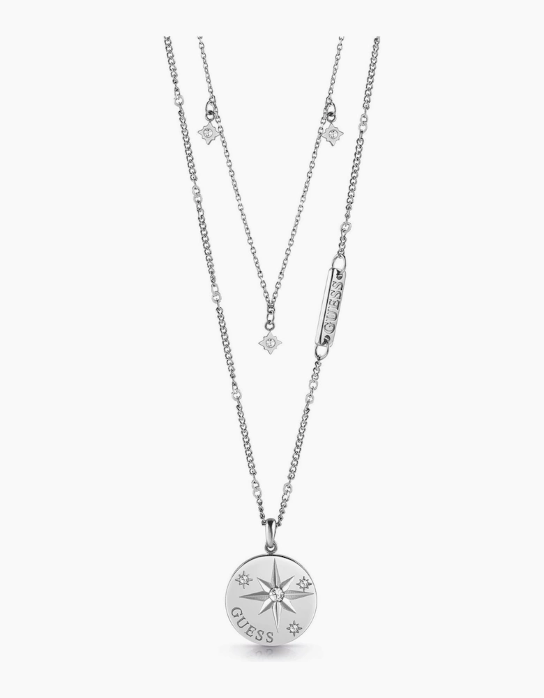 Crystal Pendant Necklace with Logo