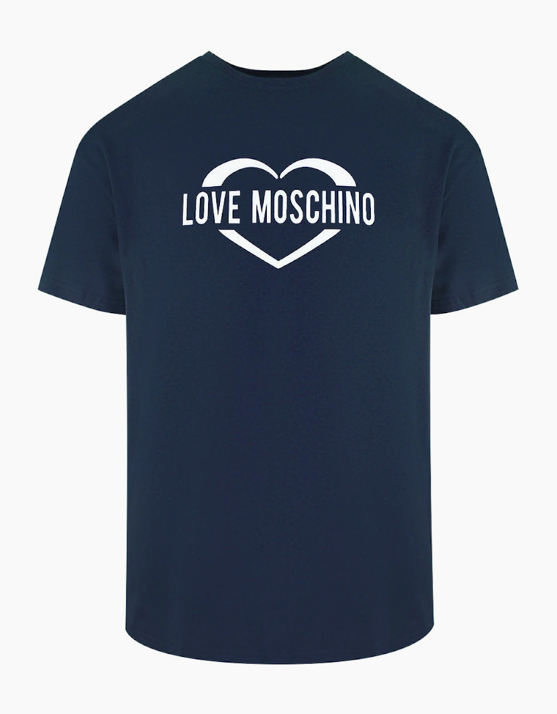 Love Moschino Men's Love Moschino Love Logo Navy Blue T-Shirt