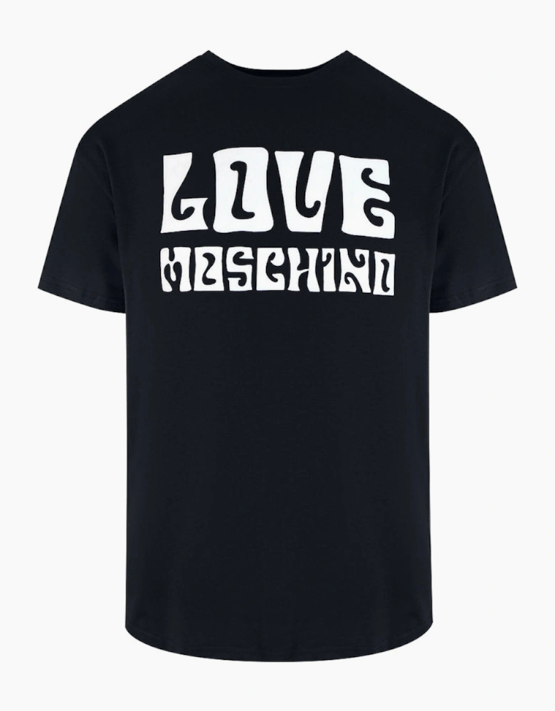 Love Moschino Groovy Logo Black T-Shirt